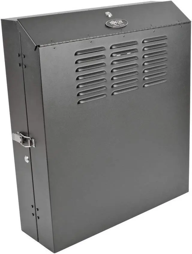 Alt view image 6 of 19 - Tripp Lite SmartRack 4U Low-Profile Vertical-Mount Switch-Depth Wall-Mount Rack Enclosure Cabinet