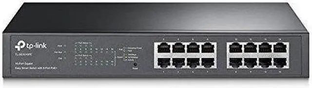 Alt view image 2 of 7 - TP-LINK (TL-SG1016PE) 16-Port Gigabit Easy Smart Desktop/Rackmount Switch, 8-Port PoE, Metal