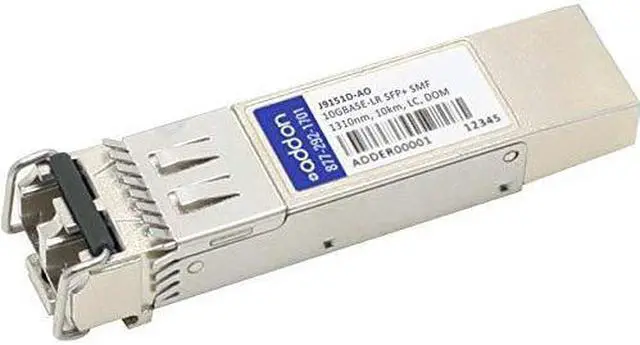 Alt view image 2 of 9 - AddOn HP J9151D Compatible TAA Compliant 10GBase-LR SFP+ Transceiver (SMF, 1310nm, 10km, LC, DOM) -