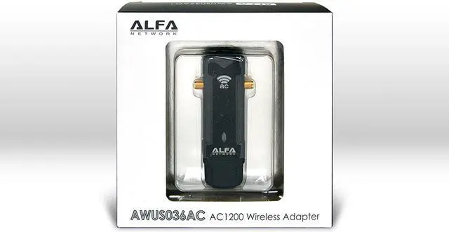 Alt view image 4 of 7 - Alfa AWUS036AC 802.11ac Long Range AC1200 Dual Band WiFi USB Adapter