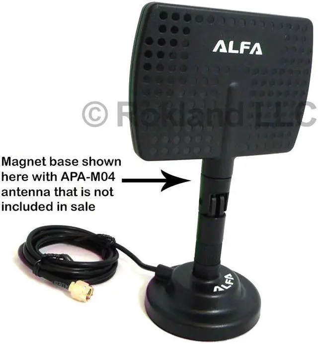 Alt view image 2 of 2 - Alfa ARS-AS01 Magnetic docking base mount magbase for RP-SMA antennas
