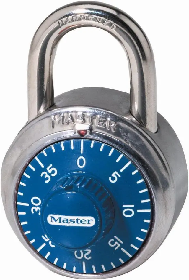 Alt view image 4 of 7 - Master Lock Combination Padlock Center-Dial Location, 3/4" Shackle Height  1504D