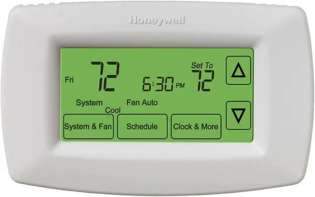 Alt view image 3 of 10 - Honeywell Home RTH7600D 7-Day Programmable Touchscreen LCD Screen Thermostat Small - White