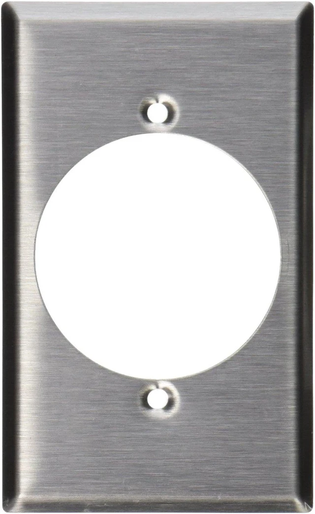 Alt view image 2 of 5 - 84028 1-Gang Flush Mount 2.15" Diameter, Device Rcptcl Wlplt, Stainless Steel