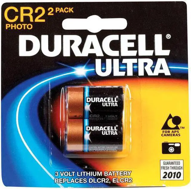 Alt view image 3 of 10 - Duracell Ultra CR2 Photo Lithium Battery, 3 Volt, 800 mAh, 2 Pack #DLCR2B2