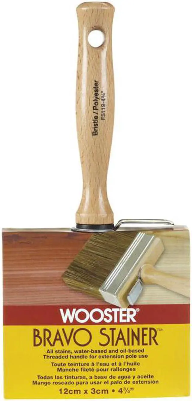 Alt view image 3 of 9 - Wooster Polyester Brush Stain Brush - 4.75 Inch