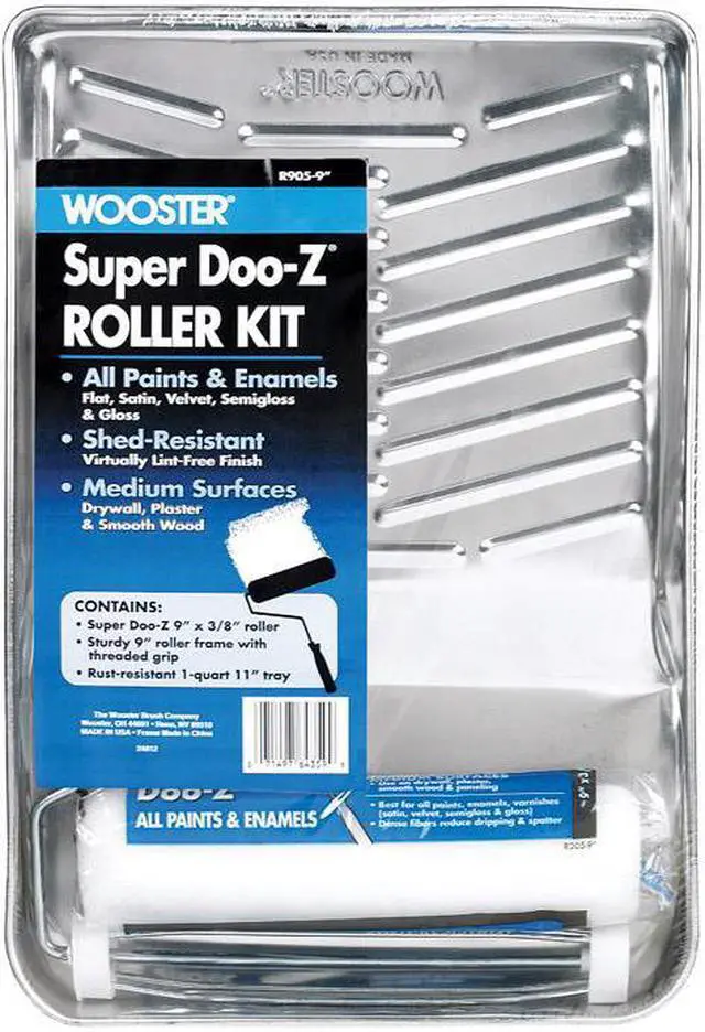 Alt view image 2 of 7 - Super Doo-Z Roller Kit Wooster Roller Trays and Set R905-9 071497643599