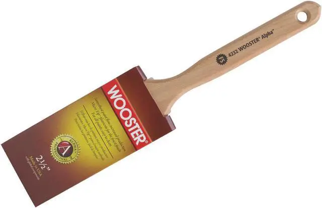 Alt view image 3 of 10 - WOOSTER 4232-2 1/2 2-1/2" Flat Sash Paint Brush, Micro Tip Bristle, Wood Handle