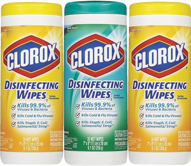 Alt view image 7 of 20 - Clorox 30112 Disinfecting Surface Cleaner Wipes Value Pack Scented 105 ct Total