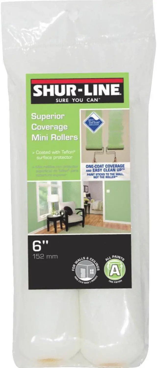Alt view image 3 of 7 - 6In Teflon Mini Roller Cover Shur-Line Shur-Line Roller Cover 4955TEF