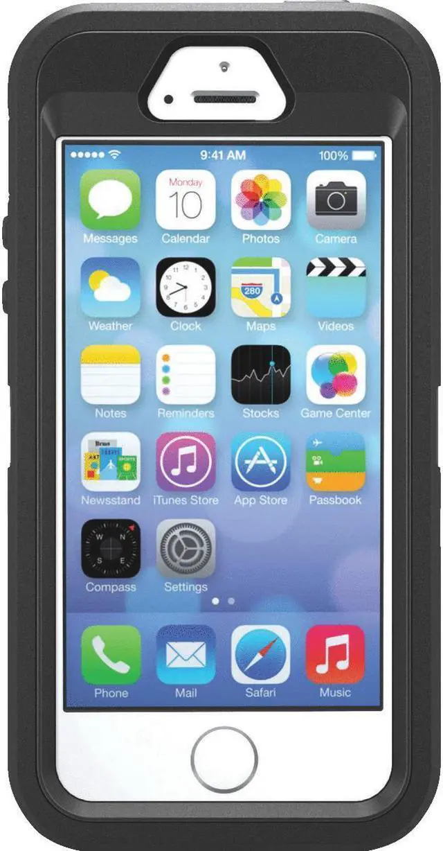 Alt view image 7 of 14 - Black Otterbox Defender Series Case +Belt Holster for iPhone 5 5S for Touch ID