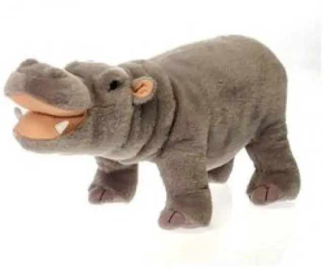 Main image of Fiesta Toys Standing Hippo Hippopotamus Plush Stuffed Animal, 14"