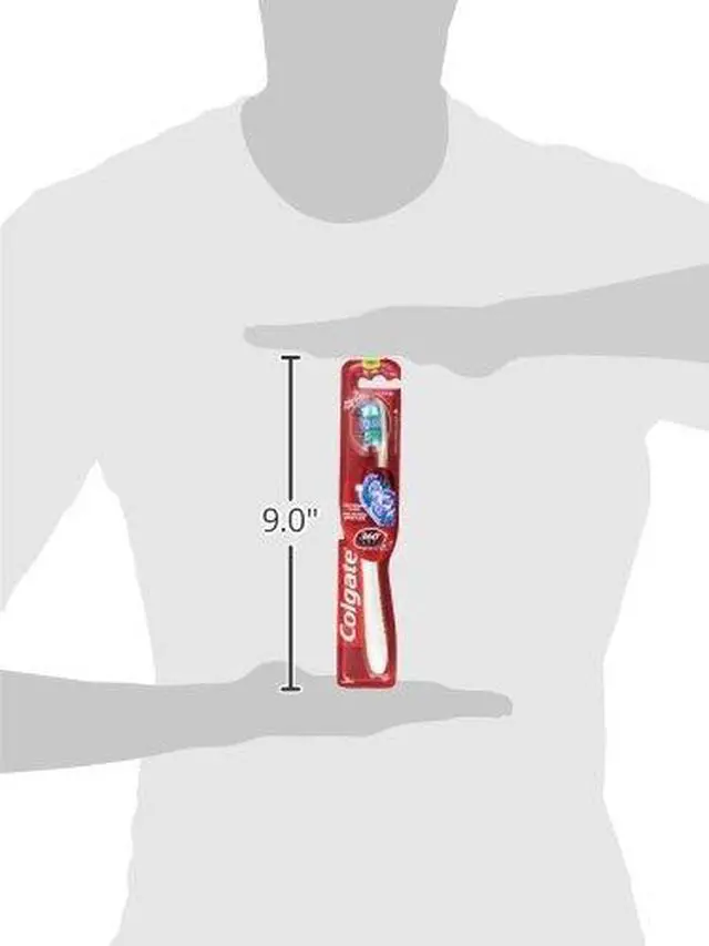 Alt view image 2 of 12 - Colgate 360 Optic White Full Head Toothbrush, Medium (6 Pack)