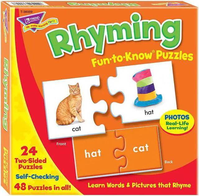 Alt view image 2 of 13 - Trend Enterprises Trend Fun-To-Know Early Childhood Puzzles Rhyming T36009