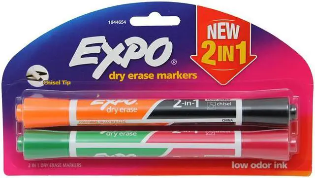 Alt view image 4 of 16 - 2 In 1 Dry Erase Markers 2/Pkg-4 Colors