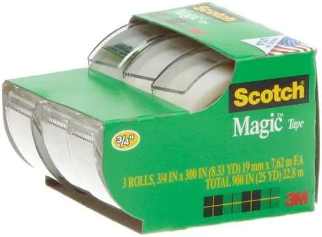 Alt view image 7 of 16 - Scotch Magic Tape in Handheld Dispenser 3/4" x 300" 1" Core Clear 3/Pack 3105