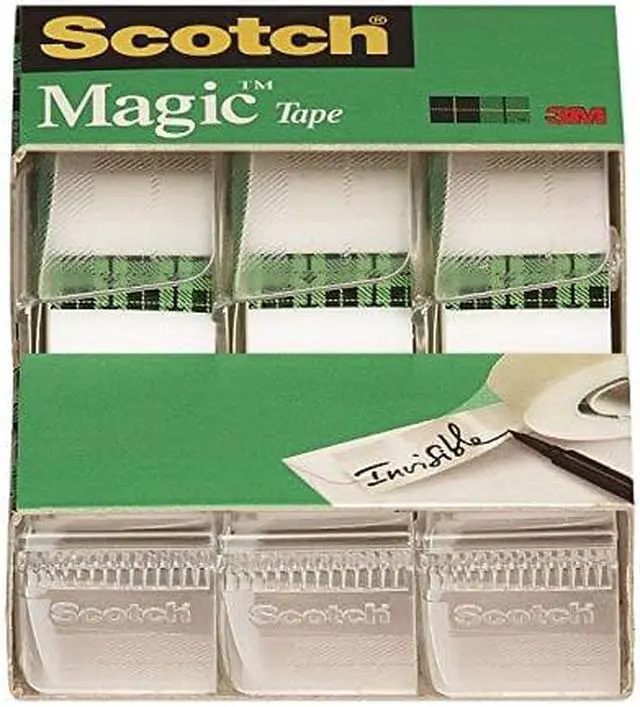 Alt view image 8 of 16 - Scotch Magic Tape in Handheld Dispenser 3/4" x 300" 1" Core Clear 3/Pack 3105