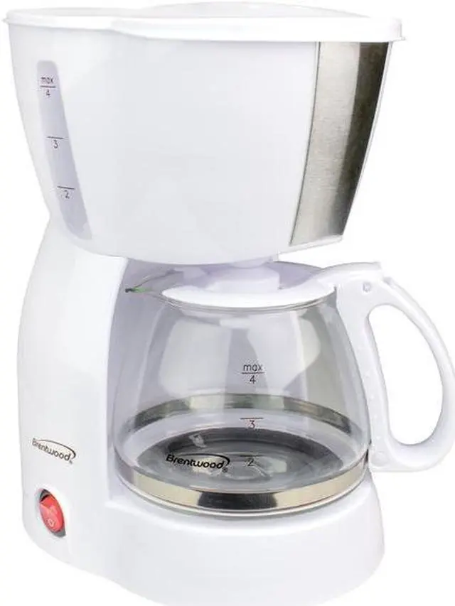 Alt view image 7 of 7 - Brentwood Appliances TS-213W 4-Cup Coffee Maker (White)