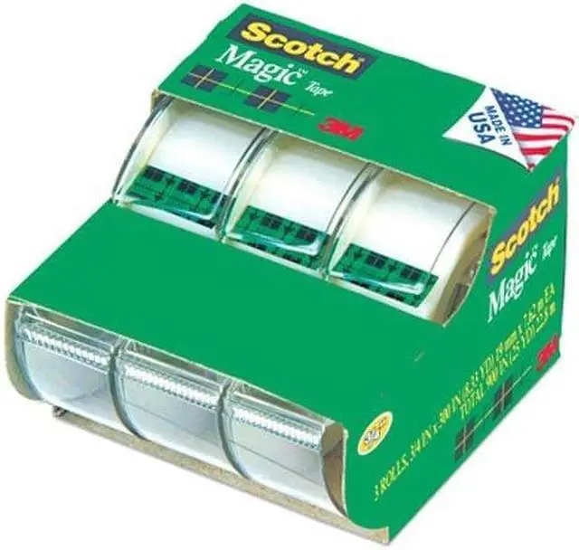 Alt view image 6 of 16 - Scotch Magic Tape in Handheld Dispenser 3/4" x 300" 1" Core Clear 3/Pack 3105