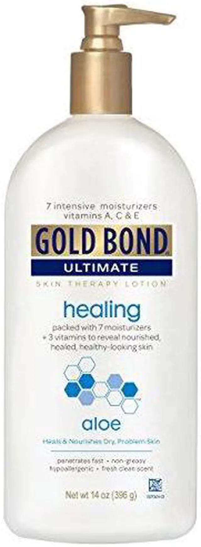 Alt view image 3 of 8 - Gold Bond Ultimate Healing Skin Therapy Lotion, Aloe, 14 Ounce Pump