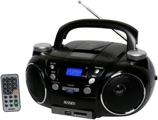 Main image of JENSEN  CD-750 Portable AM/FM Stereo CD Player with MP3 Encoder/Player (Black)