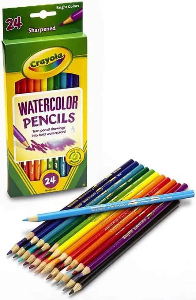 Alt view image 3 of 11 - Watercolor Woodcase Pencils, 3.3 mm, 24 Assorted Colors/Set