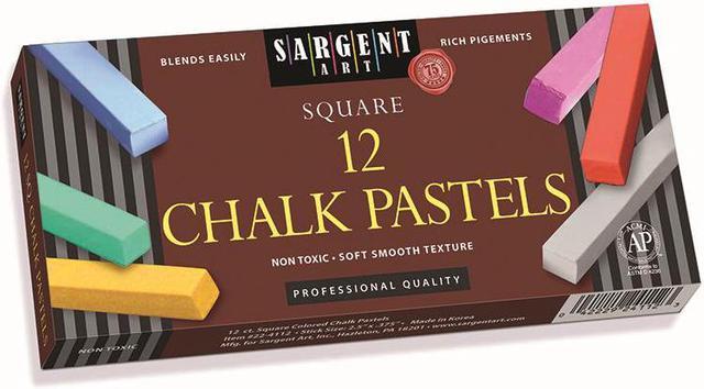 Sargent Art Artist's Colored Square Chalk Pastel Assorted Colors