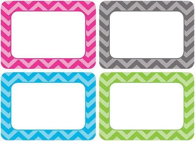 Main image of Teacher Created Resources TCR5526 Chevron Name Tags - Multi Pack