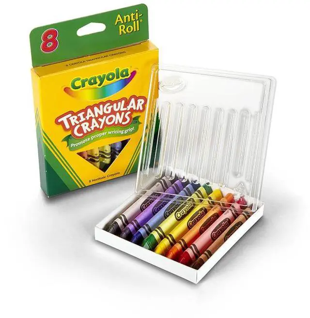Alt view image 7 of 15 - Crayola Triangular Crayons 8 Colors/Box 524008