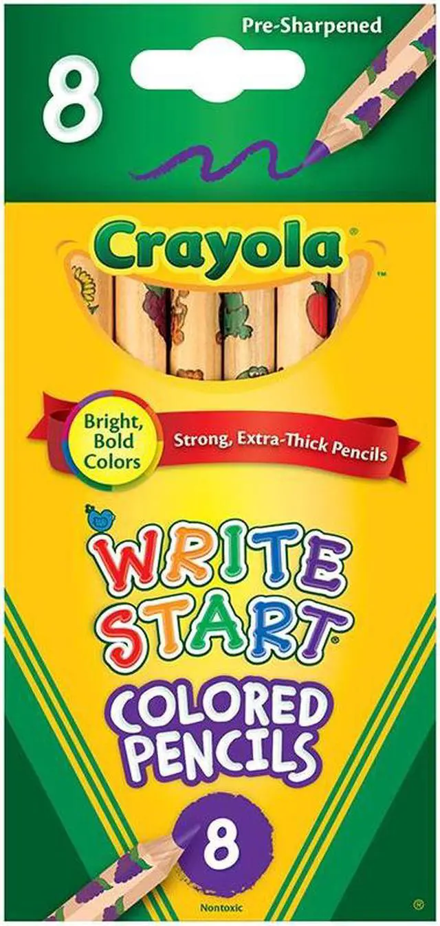 Alt view image 6 of 12 - Crayola Write Start Colored Pencils-8/Pkg Long