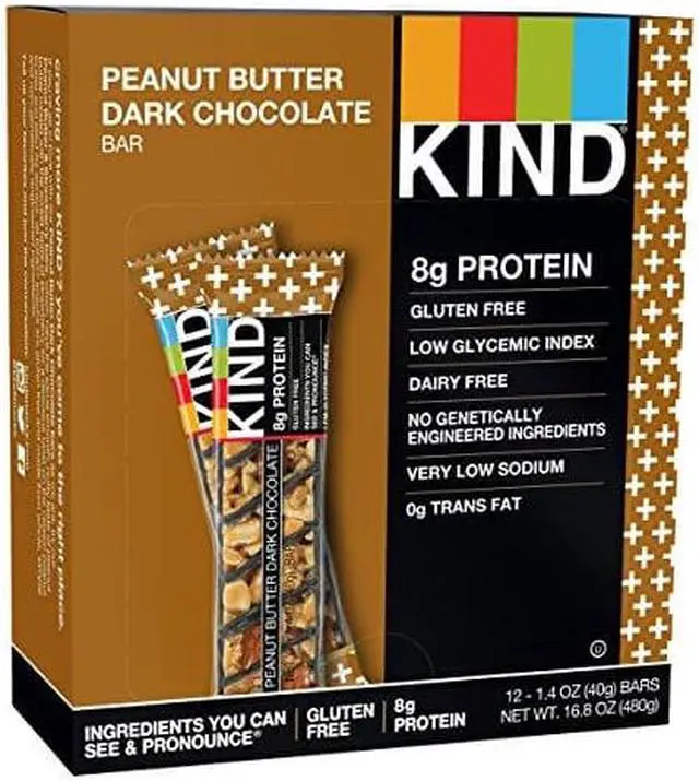 Alt view image 6 of 13 - KIND Plus Peanut Butter Dark Chocolate + Proteins - Box of 12 Bars by Kind