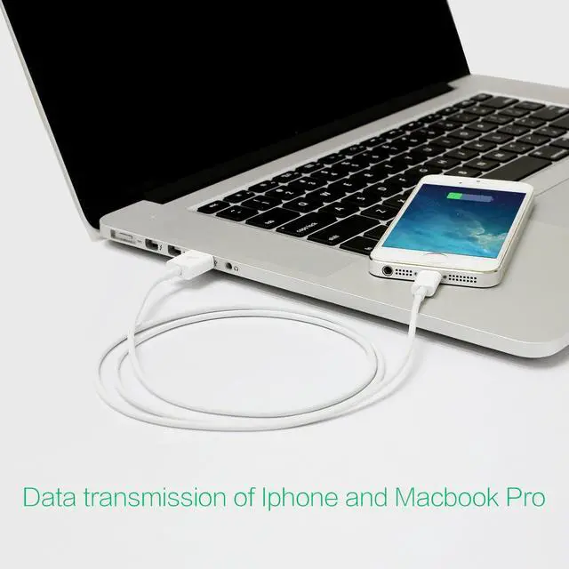 Alt view image 4 of 6 - [Apple MFI Certified] JDB® Lightning Cable 3ft(1M) 8 Pin Lightning to USB Cable Charger Cord for iPhone, iPad, iPod - White