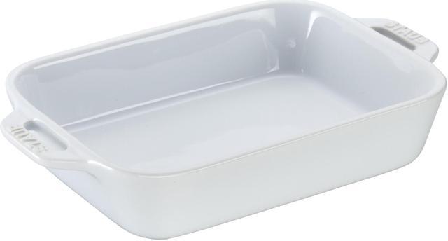  Staub Ceramics 4-pc Baking Pans Set, Casserole Dish with Lid,  Brownie Pan, White: Home & Kitchen