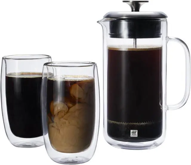 Alt view image 2 of 4 - ZWILLING Sorrento Double Wall French Press and Latte Glass
