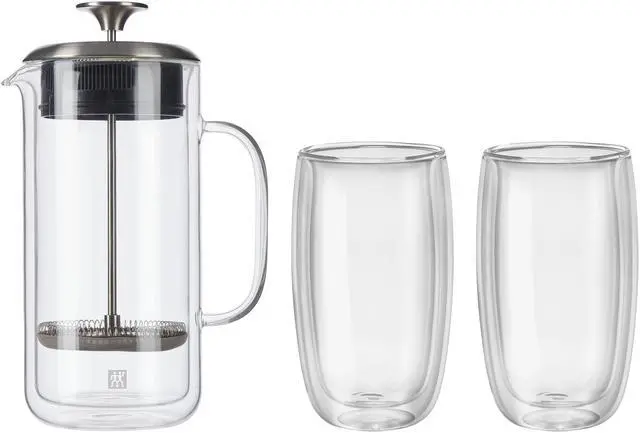 Main image of ZWILLING Sorrento Double Wall French Press and Latte Glass
