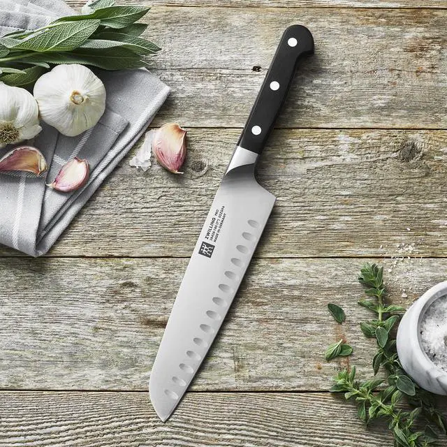 Alt view image 3 of 3 - ZWILLING Pro 7-inch Hollow Edge Santoku Knife