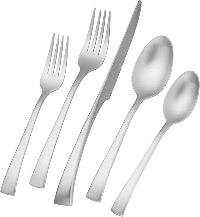 Main image of ZWILLING Bellasera (matte finish) 45-pc Satin Flatware Set, 18/10 Stainless Steel, Satin Finish (not polished)