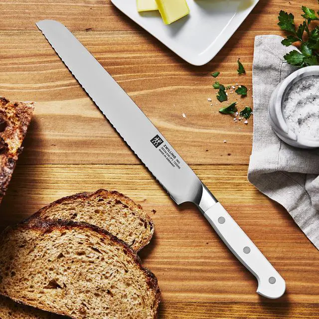 Alt view image 3 of 5 - ZWILLING Pro Le Blanc 9-inch Z15 Serrated Bread Knife