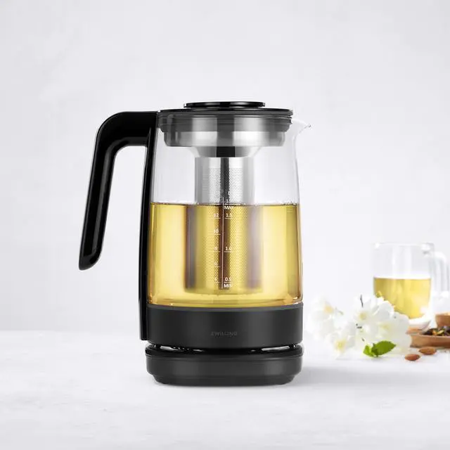 Alt view image 6 of 7 - ZWILLING Enfinigy Glass Kettle, Tea Kettle, Black