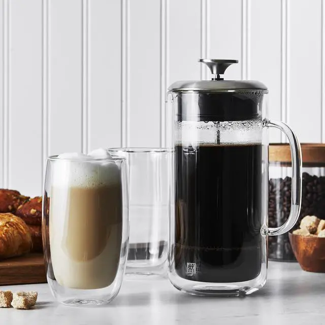 Alt view image 3 of 4 - ZWILLING Sorrento Double Wall French Press and Latte Glass