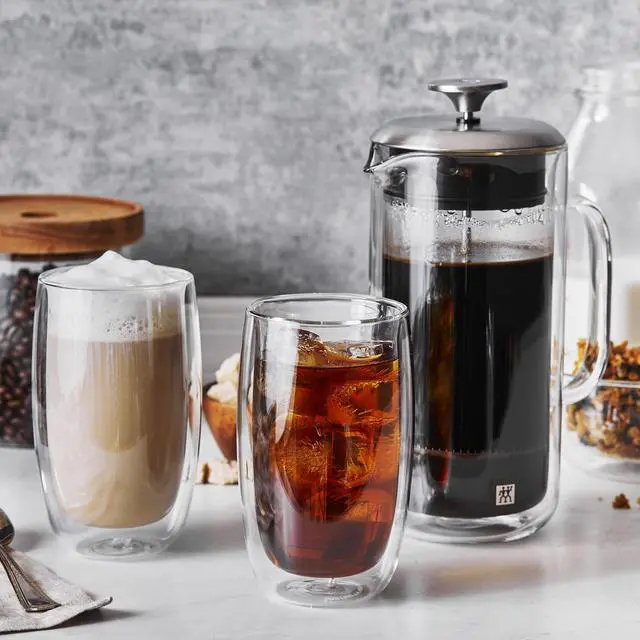 Alt view image 4 of 4 - ZWILLING Sorrento Double Wall French Press and Latte Glass