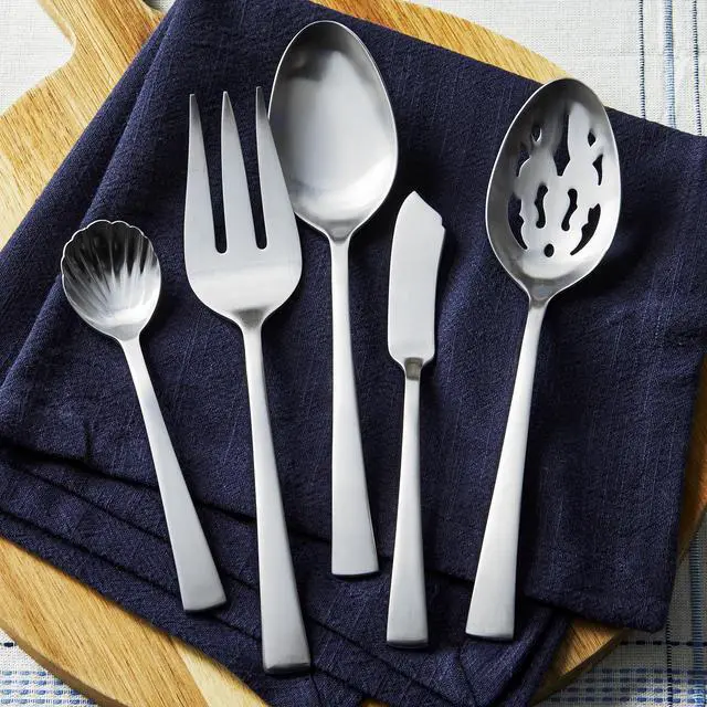 Alt view image 3 of 5 - ZWILLING Bellasera (matte finish) 45-pc Satin Flatware Set, 18/10 Stainless Steel, Satin Finish (not polished)