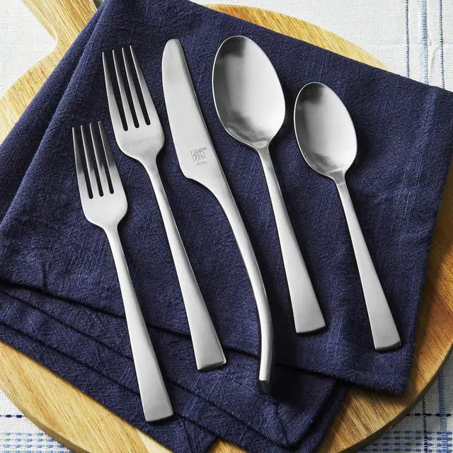 Alt view image 2 of 5 - ZWILLING Bellasera (matte finish) 45-pc Satin Flatware Set, 18/10 Stainless Steel, Satin Finish (not polished)