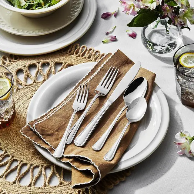 Alt view image 4 of 7 - Henckels Alcea Flatware Set, 65-Piece, Silver
