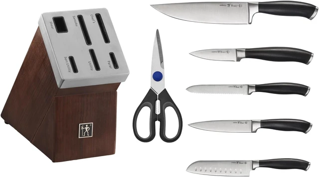 Alt view image 2 of 3 - HENCKELS Elan 7-pc Self-Sharpening Knife Block Set