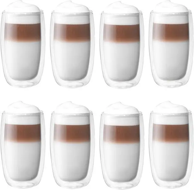 Main image of ZWILLING Sorrento 8-pc Double-Wall Glass Latte Cup Set