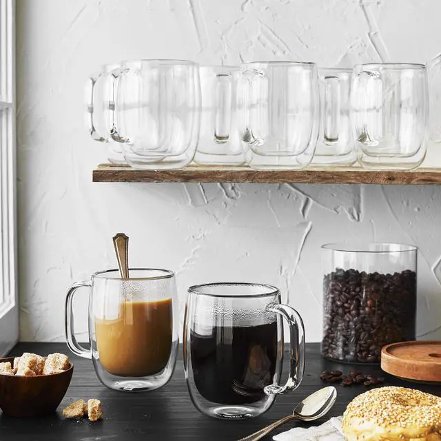 Alt view image 4 of 5 - ZWILLING Sorrento Plus 8-pc Double-Wall Glass Coffee Mug Set