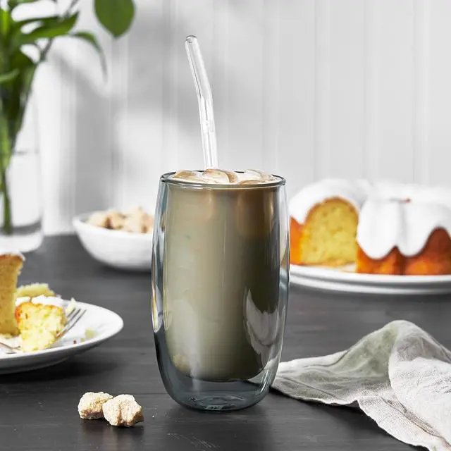Alt view image 4 of 4 - ZWILLING Sorrento 8-pc Double-Wall Latte Glass & Straw Set