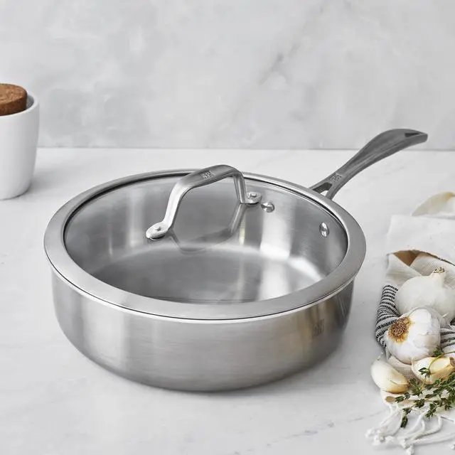 Alt view image 6 of 7 - Zwilling J.A. Henckels 3-qt. Stainless Steel Spirit Saute Pan with Lid