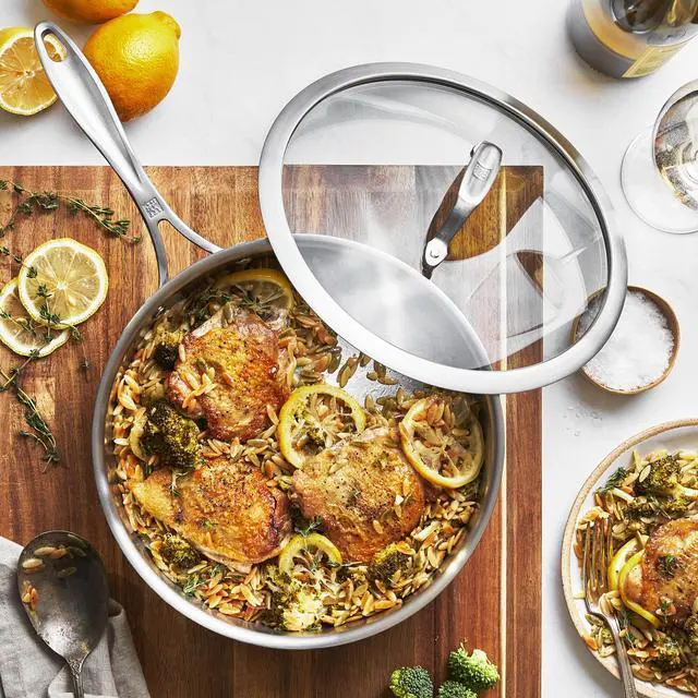 Alt view image 7 of 7 - Zwilling J.A. Henckels 3-qt. Stainless Steel Spirit Saute Pan with Lid